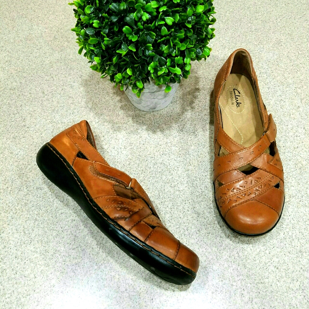 Clarks Bendables Ashland Brown Mary Jane Shoes 8.5